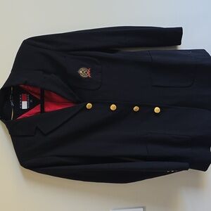 Vintage 90s Tommy Hilfiger Gold Button Academia HERITAGE Blazer Jacket size 4
